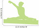 Gymnastics Silhouette Balance Beam Final - Lime Green Wall Decal