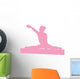 Gymnastics Silhouette Style Balance Beam Final Wall Decal