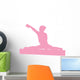 Gymnastics Silhouette Style Balance Beam Final Wall Decal