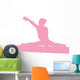 Gymnastics Silhouette Style Balance Beam Final Wall Decal