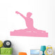 Gymnastics Silhouette Style Balance Beam Final Wall Decal