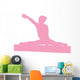 Gymnastics Silhouette Style Balance Beam Final Wall Decal
