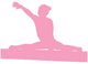 Gymnastics Silhouette Style Balance Beam Final Wall Decal