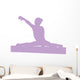 Gymnastics Silhouette Style Balance Beam Wall Decal