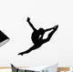 Gymnastics Silhouette Style Graceful Leap Wall Decal