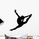 Gymnastics Silhouette Style Graceful Leap Wall Decal