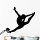 Gymnastics Silhouette Style Graceful Leap Wall Decal