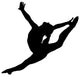 Gymnastics Silhouette Style Graceful Leap Wall Decal