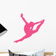 Gymnastics Silhouette Style Graceful Leap Wall Decal