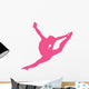 Gymnastics Silhouette Style Graceful Leap Wall Decal