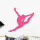 Gymnastics Silhouette Style Graceful Leap Wall Decal