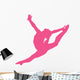 Gymnastics Silhouette Style Graceful Leap Wall Decal