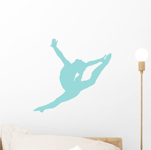 Gymnastics Silhouette Style Graceful Wall Decal – Wallmonkeys