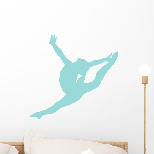 Gymnastics Silhouette Style Graceful Wall Decal – Wallmonkeys