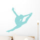 Gymnastics Silhouette Style Graceful Leap Wall Decal