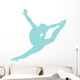 Gymnastics Silhouette Style Graceful Leap Wall Decal