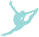 Gymnastics Silhouette Style Graceful Leap Wall Decal