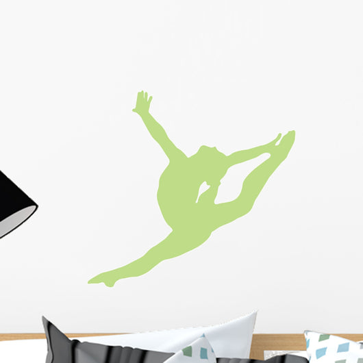 Gymnastics Silhouette Style Graceful Leap Wall Decal