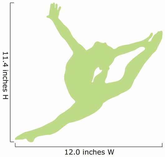 Gymnastics Silhouette Style Graceful Leap Wall Decal
