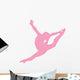 Gymnastics Silhouette Style Graceful Leap Wall Decal
