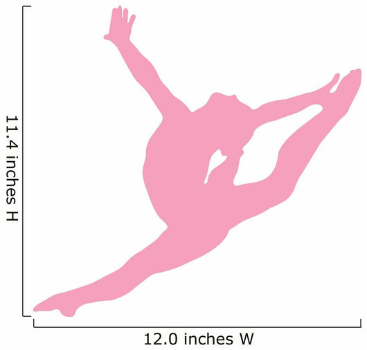 Gymnastics Silhouette Style Graceful Leap Wall Decal