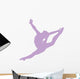 Gymnastics Silhouette Style Graceful Leap Wall Decal