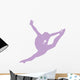 Gymnastics Silhouette Style Graceful Leap Wall Decal