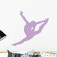 Gymnastics Silhouette Style Graceful Leap Wall Decal
