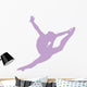 Gymnastics Silhouette Style Graceful Leap Wall Decal