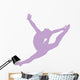 Gymnastics Silhouette Style Graceful Leap Wall Decal