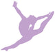 Gymnastics Silhouette Style Graceful Leap Wall Decal