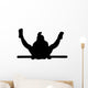 Gymnastics Silhouette Style Single Bar Balance Wall Decal