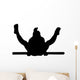 Gymnastics Silhouette Style Single Bar Balance Wall Decal