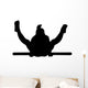 Gymnastics Silhouette Style Single Bar Balance Wall Decal