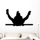 Gymnastics Silhouette Style Single Bar Balance Wall Decal