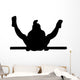 Gymnastics Silhouette Style Single Bar Balance Wall Decal