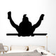 Gymnastics Silhouette Style Single Bar Balance Wall Decal