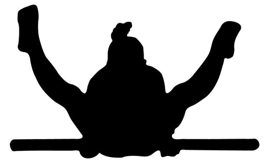 Gymnastics Silhouette Style Single Bar Balance Wall Decal