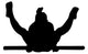 Gymnastics Silhouette Style Single Bar Balance Wall Decal