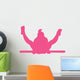 Gymnastics Silhouette Single Bar Balance - Hot Pink Wall Decal