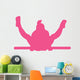 Gymnastics Silhouette Single Bar Balance - Hot Pink Wall Decal