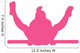 Gymnastics Silhouette Single Bar Balance - Hot Pink Wall Decal