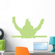 Gymnastics Silhouette Single Bar Balance - Lime Green Wall Decal