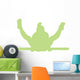 Gymnastics Silhouette Single Bar Balance - Lime Green Wall Decal