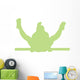 Gymnastics Silhouette Single Bar Balance - Lime Green Wall Decal