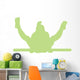 Gymnastics Silhouette Single Bar Balance - Lime Green Wall Decal
