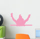 Pink Bar Flip Gymnastics Wall Decal