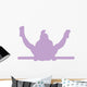Gymnastics Silhouette Style Single Bar Balance Wall Decal