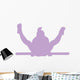 Gymnastics Silhouette Style Single Bar Balance Wall Decal
