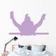 Gymnastics Silhouette Style Single Bar Balance Wall Decal